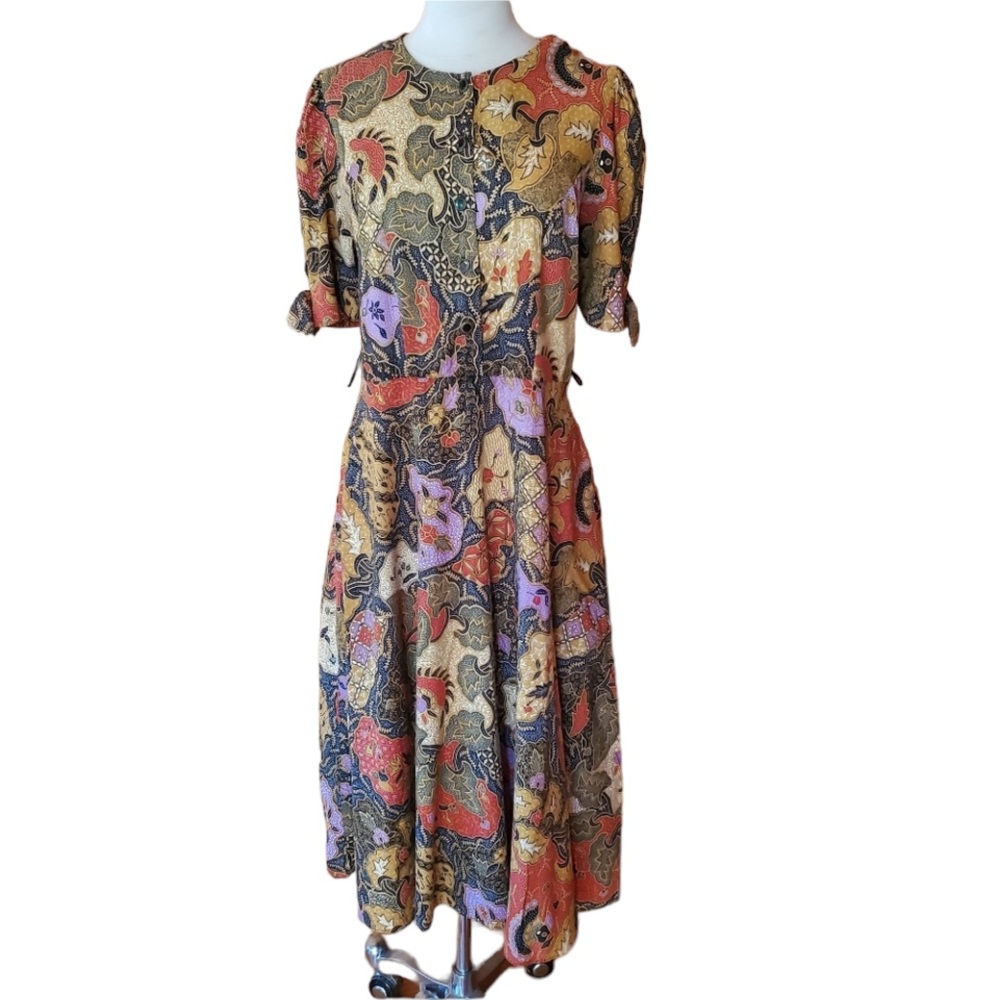1980s‎ Jenny Multi-Color Career Dress